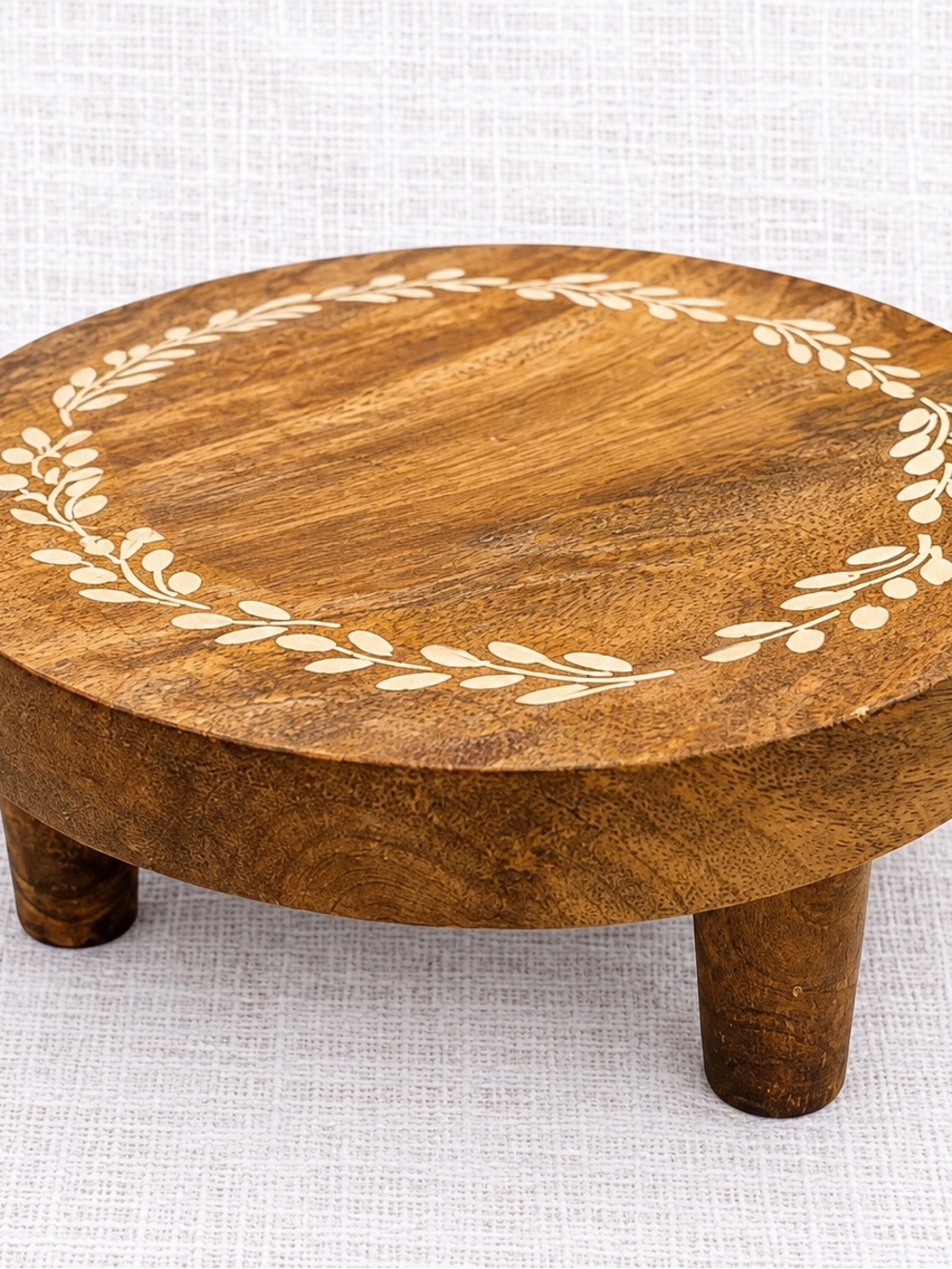 Artistic Accents 8” Wooden Pedestal Riser Floral Wreath Farmhouse Display Stand